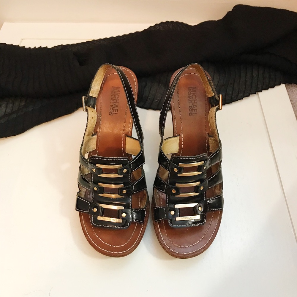 Michael Kors Buckle Heeled Sandals